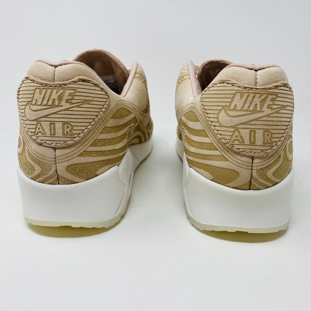 Nike Mens Air Max 90 QS Laser Brown Leather Lace Up Low Top Sneaker Shoes Sz 8.5 - Picture 3 of 6